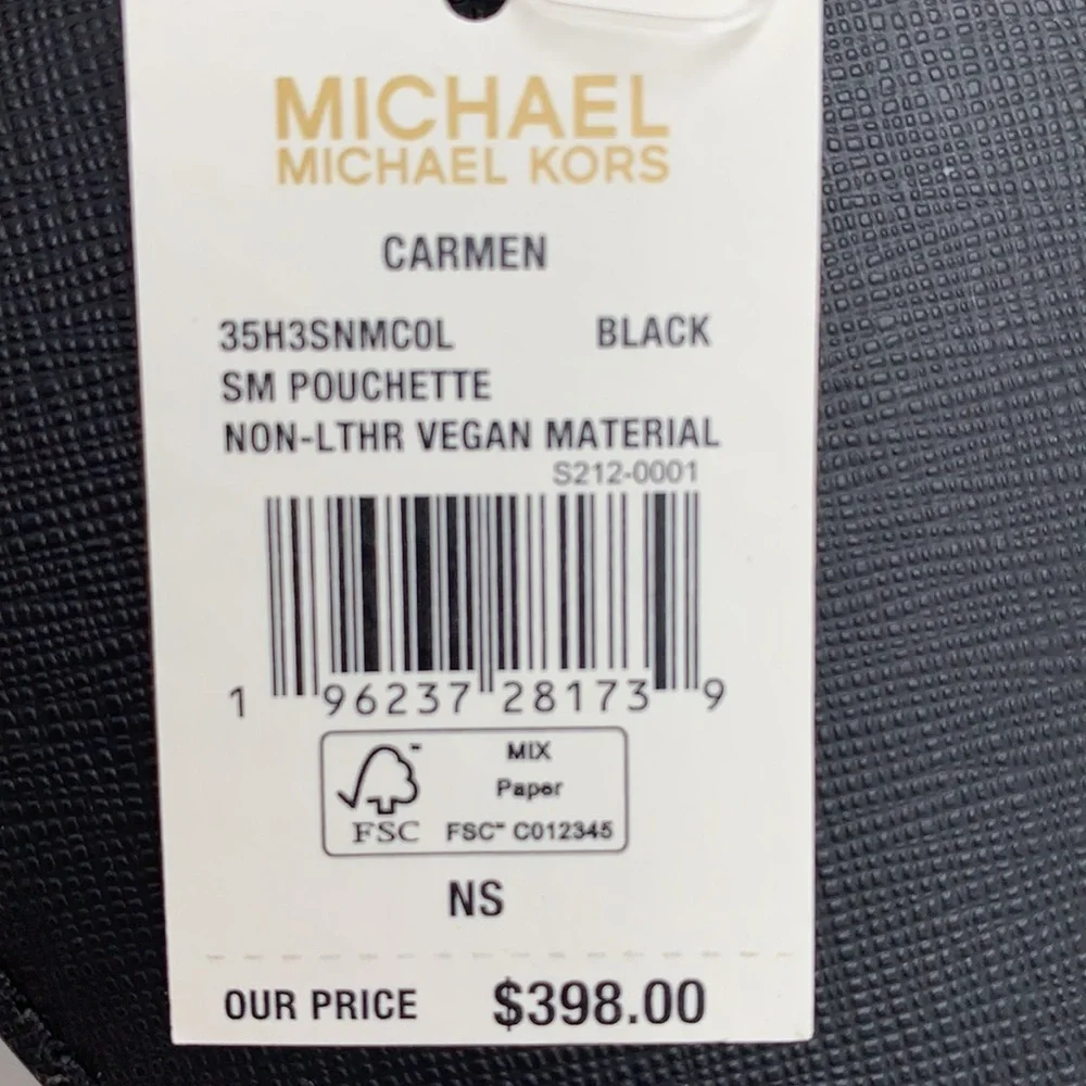 MICHAEL KORS
Carmen Small Shoulder
Pochette Bag
Black
NWT - Picture 16 of 16